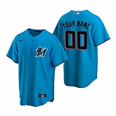 Miami Marlins Customized Nike Blue Stitched MLB Cool Base Jersey,baseball caps,new era cap wholesale,wholesale hats